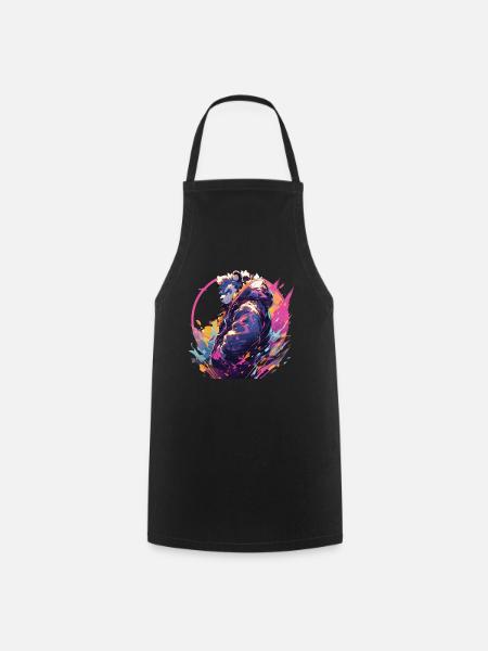 Panda Cool Panda Bear Pandas - Cooking Apron - black