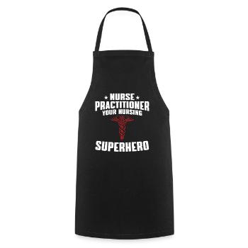 Funny Nurse Advanced Practice Nurse - Cooking Apron - black - Front - AI Model Male 185 dark (185cm)