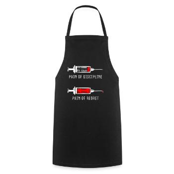 Pain Of Discipline Regret Discipline Fitness Success - Cooking Apron - black - Front - AI Model Male 185 dark (185cm)