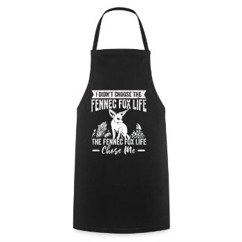 Fennec Fox Life chose me Fennec Foxes - Cooking Apron - black - Front - AI Model Male 185 dark (185cm)