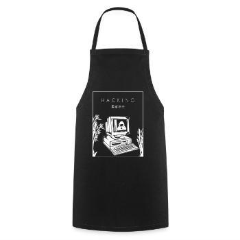 Piratage de l’hameçonnage chinois Hanzi Social Engineering - Tablier de cuisine - noir - Devant - AI Model Male 185 dark (185cm)