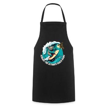 Beach Bums Koala hat Spass beim surfen - Kochschürze - Schwarz - Vorne - AI Model Male 185 dark (185cm)