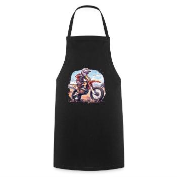 Motocross Kids - Cooking Apron - black - Front - AI Model Male 185 dark (185cm)