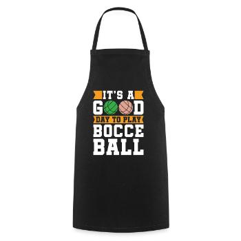 Bocce Ball It's A Good Day To Play Petanque Boules - Kochschürze - Schwarz - Vorne - AI Model Male 185 dark (185cm)