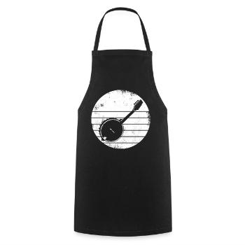 Dessin Banjo - Tablier de cuisine - noir - Devant - AI Model Male 185 dark (185cm)