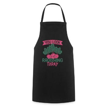 Farmer Farmer Farmer Farm Country Egg Field Work - Cooking Apron - black - Front - AI Model Male 185 dark (185cm)