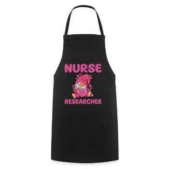 Nursing researcher - Cooking Apron - black - Front - AI Model Male 185 dark (185cm)