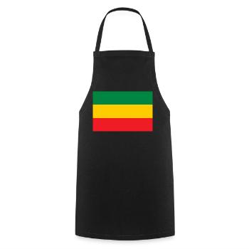 Flag of the Reggae Rastafari Rasta Roots One Love - Kochschürze - Schwarz - Vorne - AI Model Male 185 dark (185cm)