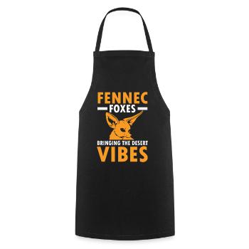 Fennec Foxes Desert Vibes Propriétaires de Fennec Fox - Tablier de cuisine - noir - Devant - AI Model Male 185 dark (185cm)