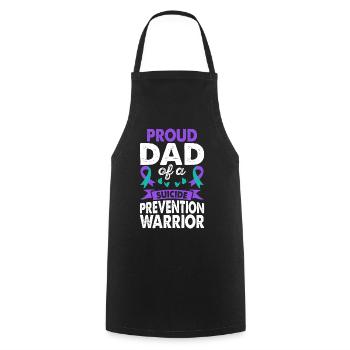 Father of Suicide Prevention Warrior Awareness - Cooking Apron - black - Front - AI Model Male 185 dark (185cm)