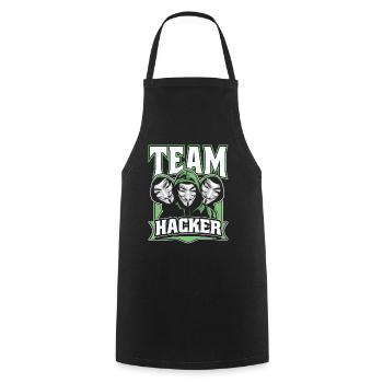 Team Hacker Social Engineering Phishing Sniffer - Tablier de cuisine - noir - Devant - AI Model Male 185 dark (185cm)