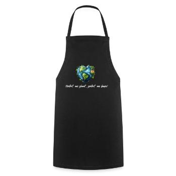 Protégez notre planète blanche - Tablier de cuisine - noir - Devant - AI Model Male 185 dark (185cm)