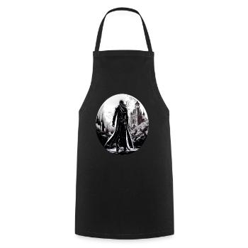 Gothik Okkult Satan Gotik Schwarze Szene Wicca - Kochschürze - Schwarz - Vorne - AI Model Male 185 dark (185cm)