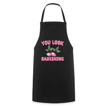 Farmer Farmer Farmer Farm Country Egg Field Work - Cooking Apron - black - Front - AI Model Male 185 dark (185cm)