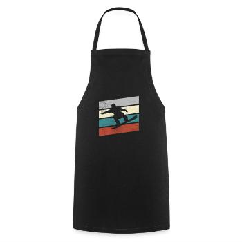 Snowboarding Retro - Kochschürze - Schwarz - Vorne - AI Model Male 185 dark (185cm)