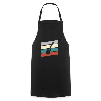 Guitar Retro - Cooking Apron - black - Front - AI Model Male 185 dark (185cm)