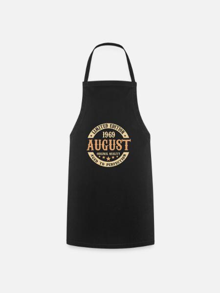 Août 1969 Cadeau d’anniversaire vintage - Tablier de cuisine - noir