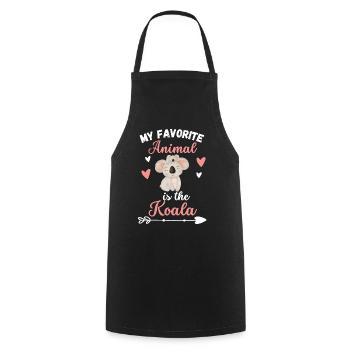 Backpacker Australia Animal Funny Gift Koala - Cooking Apron - black - Front - AI Model Male 185 dark (185cm)