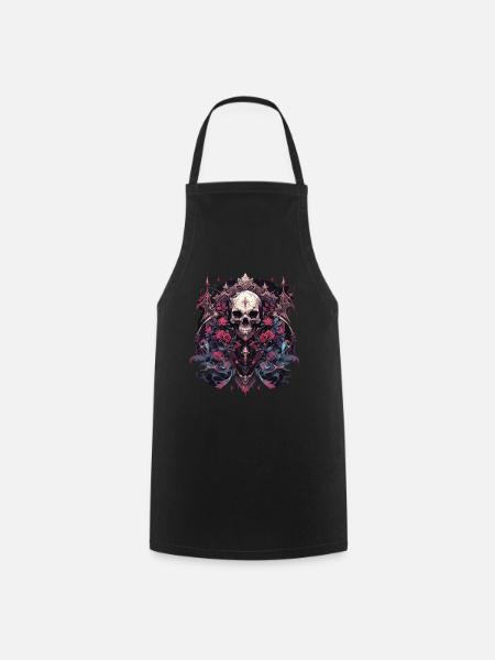 Skull Skull Skulls Skull Skeleton - Cooking Apron - black