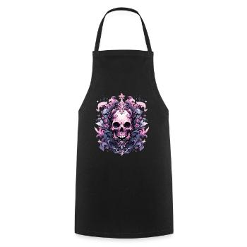 Crâne Crâne Crânes Crâne Squelette - Tablier de cuisine - noir - Devant - AI Model Male 185 dark (185cm)