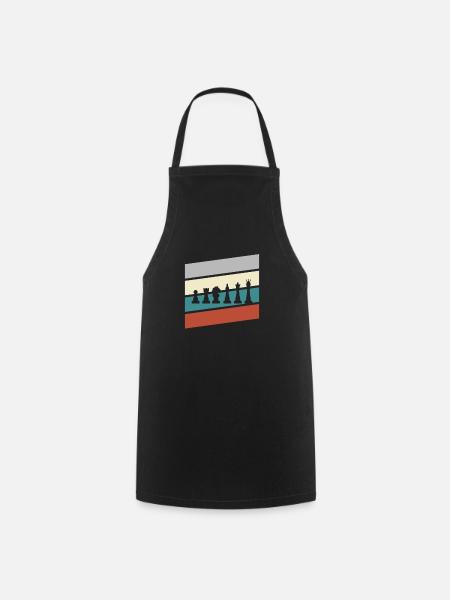 Schach Retro - Kochschürze - Schwarz