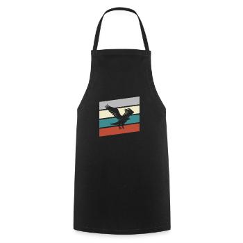 Adler Retro - Cooking Apron - black - Front - AI Model Male 185 dark (185cm)