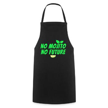 Mojito, Cocktail, Mojito-Fächer, Rum - Kochschürze - Schwarz - Vorne - AI Model Male 185 dark (185cm)