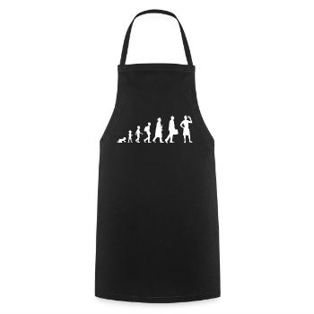 Évolution de la crème glacée - Tablier de cuisine - noir - Devant - AI Model Male 185 dark (185cm)