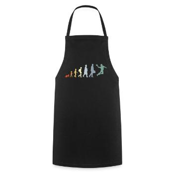 Vintage Handball Evolution - Cooking Apron - black - Front - AI Model Male 185 dark (185cm)