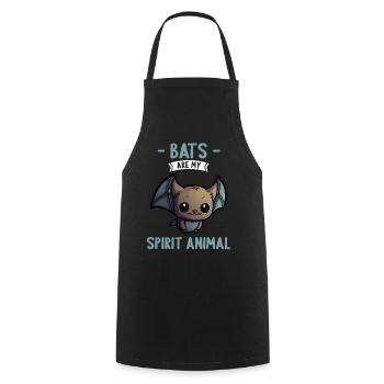 Bats are my spirit animal bats bat - Cooking Apron - black - Front - AI Model Male 185 dark (185cm)