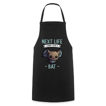 Next Life i want to be a bat Fledermaus - Cooking Apron - black - Front - AI Model Male 185 dark (185cm)
