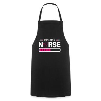 Funny Infusion Nurse Gift - Cooking Apron - black - Front - AI Model Male 185 dark (185cm)