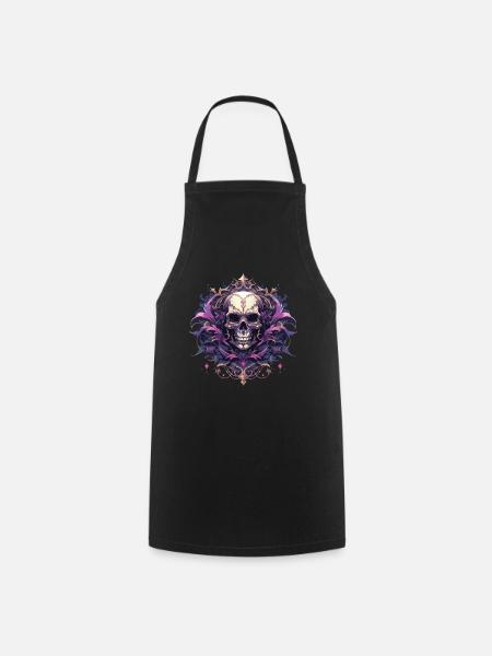 Skull Skull Skulls Skull Skeleton - Cooking Apron - black