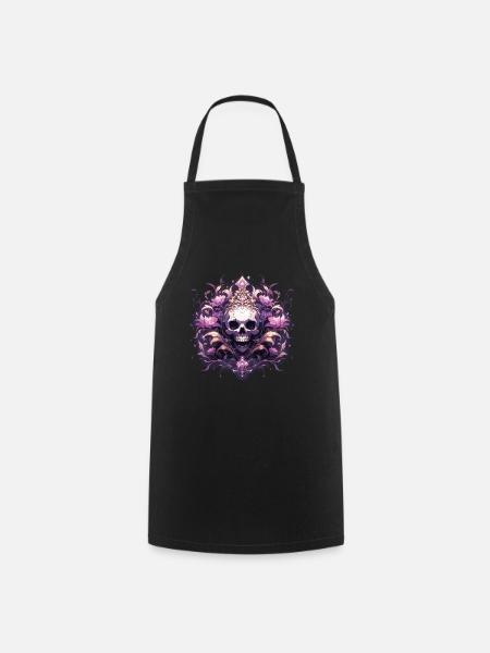 Skull Skull Skulls Skull Skeleton - Cooking Apron - black