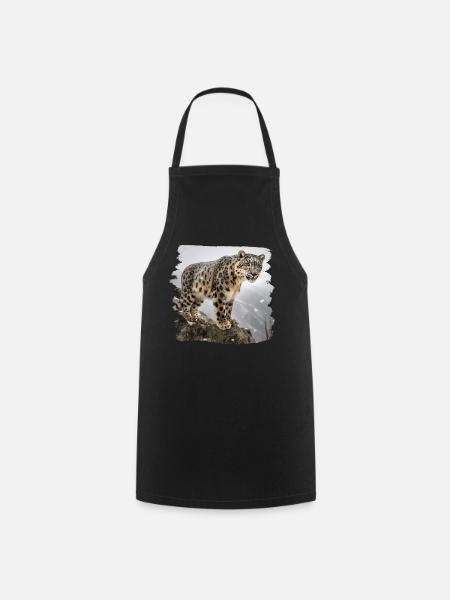 Snow Leopard Snow Leopard - Cooking Apron - black