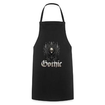 Gothik Okkult Satan Gotik Schwarze Szene Wicca - Kochschürze - Schwarz - Vorne - AI Model Male 185 dark (185cm)