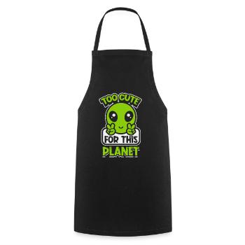 Too Cute For This Planet Conspiracy - Kochschürze - Schwarz - Vorne - AI Model Male 185 dark (185cm)