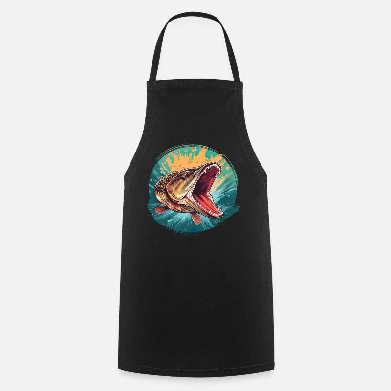 Brochet - Tablier de cuisine - noir