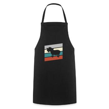 Schaf Retro - Kochschürze - Schwarz - Vorne - AI Model Male 185 dark (185cm)