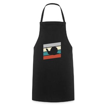 Snail Retro - Cooking Apron - black - Front - AI Model Male 185 dark (185cm)