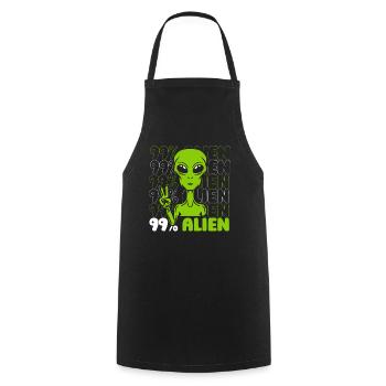 99% Alien Conspiracy Alien Ufo Alien - Cooking Apron - black - Front - AI Model Male 185 dark (185cm)