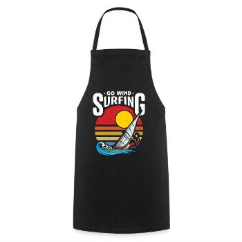 Go Windsurfing Surfboarder Loves Extreme Sports - Cooking Apron - black - Front - AI Model Male 185 dark (185cm)