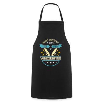 Windsurfing Being Awesome Is Just A Water Sports - Cooking Apron - black - Front - AI Model Male 185 dark (185cm)