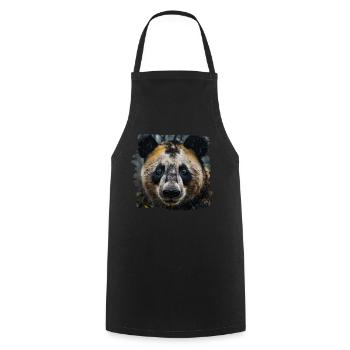 Pandas realistic Panda Großer Panda - Kochschürze - Schwarz - Vorne - AI Model Male 185 dark (185cm)