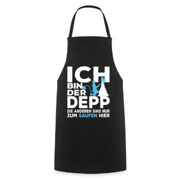 Lustiger JGA Junggesellenabschied Ich Bin Der Depp - Kochschürze - Schwarz - Vorne - AI Model Male 185 dark (185cm)