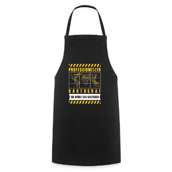 Conception cartographique - Tablier de cuisine - noir - Devant - AI Model Male 185 dark (185cm)