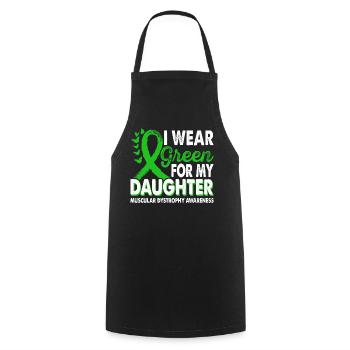 Portez du vert pour le Mois de la sensibilisation pour - Tablier de cuisine - noir - Devant - AI Model Male 185 dark (185cm)