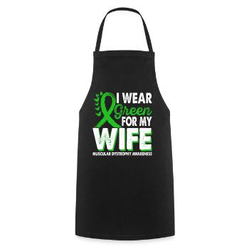 Portez du vert pour le Mois de la sensibilisation pour - Tablier de cuisine - noir - Devant - AI Model Male 185 dark (185cm)