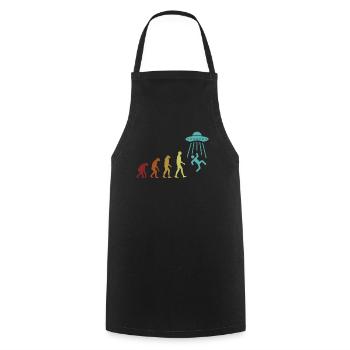 Alien Evolution Außerirdischer Ufo Conspiracy - Cooking Apron - black - Front - AI Model Male 185 dark (185cm)