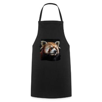Little Panda realistic Red Panda Pandas - Cooking Apron - black - Front - AI Model Male 185 dark (185cm)